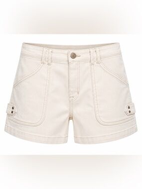 Tribal Jeans Cream Utility Cargo Shorts Size 6 Stretch